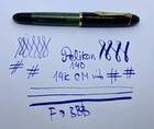 1950 s Pelikan 140 Green Striated Torpedo Serviced Fountain Pen- Flexy Om- 400