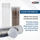Quarter Coin Storage Tubes - 10ct   Archival Quality Plastic Coin Holders  Sc   