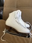 Jackson Figure Ice Skates White Leather Lace-up Size 8