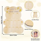 Nqeuepn My First Year Picture Frame Cut Bear Shape Baby Photo Frame Wood Board