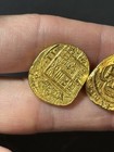 Vintage Pat  Pend  Gold Tone Medieval Ancient Coin Replica Cufflinks