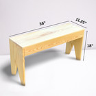 Entryway Mudroom Porch Garden Wood Bench Solid Wood Top