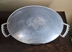 Vintage Buenilum Hand Wrought Hammered Aluminum 11 1 2  Round Tray Grape Design