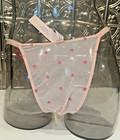 Victoria s Secret Hearts   Roses Embroidery Brazilian Panty Sz Xl Nwt 29