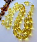 Big Natural Baltic Amber Egg Yolk 63g  Islamic Prayer Rosary Barrel 33 Beads