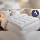 4 Inch Thick Soft Quilted Mattress Topper  Cool Comfortable Mattress Pad 1200gsm