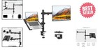 Monitor And Laptop Mount  Monitor Arm With Vented Tray For 13  To 27  Lcd Comput