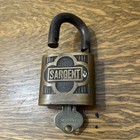 Vintage Sargent Solid Brass Padlock With  1  Key Antique Working 