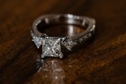1 53ct Ags Ideal Princess Cut Diamond Engagement Ring Bridal H Si1 White Gold