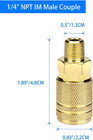 2 Pack 1 4 Npt Male Air Compressor Fittings  Quick Connect Hose Coupler   For M-
