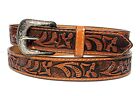 Kids Western Belt  Genuine Leather Kids Rodeo Belt  Tulip Decorated Western Belt