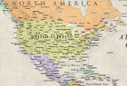 Rmc 32  X 50  World Wall Map Mural Poster Classic Edition Earth Tone Wall Decor