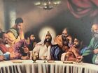 Look  Vintage    the Last Supper    Lithography On Canvas - Signed - Nice  Read  