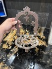 Vintage Folding Warming Shelf Stove Cast Iron Ornate Architectural Salvage