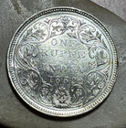 1862 British India Rupee Silver Victoria B ii 0 3 Dots Cleaned Nice Detail