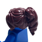 Lego - Minifigure Hair - Brown  Ponytail  Bangs  Wavy