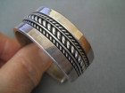 Tom Hawk Heavy-gauge Southwestern Navajo Sterling Silver Rope Track Bracelet 60g