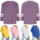Women Long Sleeve Tunic Top Casual Crew Neck Basic T-shirt Blouse Loose Pullover