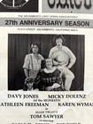 1977 Sacramento Music Circus Playbill Davy Jones Micky Dolenz Of The Monkees