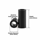 Black Nylon Spacers Plastic Standoff Round Washer All Size M3 M4 M5 M6 M8-m12