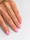  90ct Natural Diamond Long   Dainty Zoe Ring 14k Rose Gold