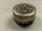 Cambodian Silver Box For Small Item Storage 1  1 2 diameter  - 1  Tall