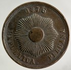 1876 Peru Dos 2 Centavos Coin   Collectable Grade