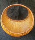 Vintage 12  Tall Wicker Woven Carry All Basket Nice Cond Vintage Lot Wd 022