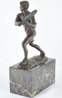 Statue Tennis Art Deco Style Art Nouveau Style Bronze Signed Sculpture