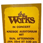 Rare  the Works  Vintage Poster For Closed Concert To Record Live Album 1980s