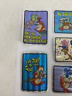 Lot Of 8 Vintage Assorted Ren   Stimpy Prism Vending Machine Stickers Nos