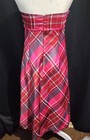 Vivian Dessy Diamond Dessy Creations 10 Strapless Plaid Bridesmaid Dress