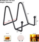 5 Pack 3 Inch Small Easel Metal Display Stands - Black Iron Plate Holder For Pic