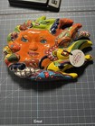 Hand Crafted Talavera  Wind Blown Sun Face Mexican Folk Art Decor 12x15x3 5 Nwt 