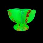 Glows Steinwald Kralik Bohemian Splatter Glass Knuckle Vase Art Deco Czech