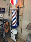 Wall Mounted Lighted Barber Pole For Shop Wall - Koken Pole 5 Ft Tall