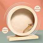 Silent Wooden Exercise Wheel For Hamsters And Small Pets  size S 
