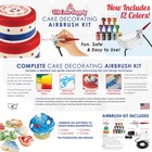 U s  Cake Supply Complete Cake Airbrush Decorating Kit With 12 Vibrant Food