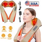 Shiatsu Back Neck And Shoulder Massager With Heat Deep Tissue 3d Kneading Pillow