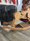 Vintage Amish Solid Oak Rocking Horse     Stunning Handcrafted Heirloom Quality