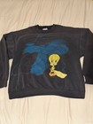 Vtg 90s Tweety Bird Sylvester Crewneck Sweater Black Tee Jays Xl Looney Tunes Us