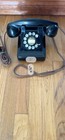 Vintage 1940 s Black Bakelite Bell System Rotary Dial Desk Phone  Tested  