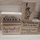 Wooden Rubber Stamps From Stampabilities Katie co Lot Of 8 Good Condition Used