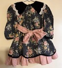 Vintage Prairie Dress Cottage Core Lace Floral Toddler Girls 2t Made In Usa