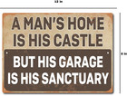 Man Cave Wall Decor Vintage Metal Tin Sign Garage Decor For Men Funny Little