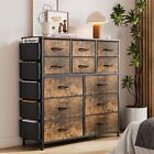 12-drawer Dresser For Bedroom Chest Of Drawer Storage Organizer Wood Top Cabinet