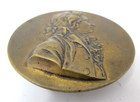 Vintage Mozart Bronze Medal Paperweight Medallion Plaque 1791 Commemorative