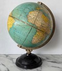 Vtg 1940 s  palestine  World Globe Cram s Universal Terrestrial 12  Manchoukuo
