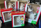 Lot Of 5 Christmas Creatology Ceramic Craft Kits Reindeer Santa Snowflake Nib
