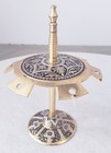 Vintage Toledo Spain Brass Metal Cocktail Appetizer Picks Swords Stand